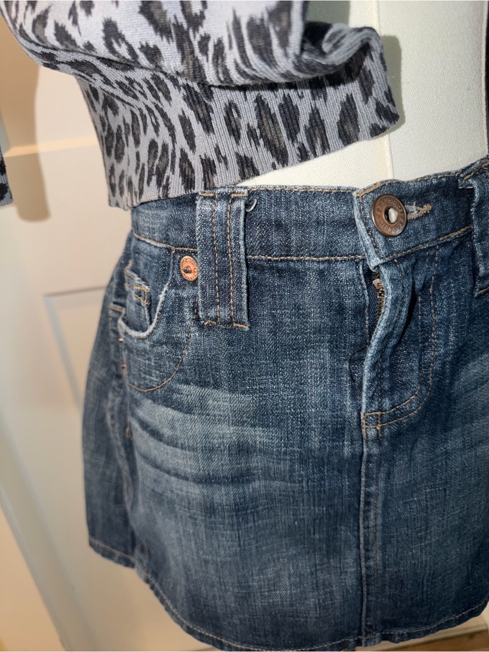 Z. Cavaricci Dark Blue Denim Mini Skirt